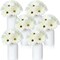 21 Pcs Artificial Gerbera Daisy Faux Gerbera Daisy with Stems Boho White Flowers White Silk Flowers Bouquet Fake Daisies for Garden Wedding Bridal Home Kitchen Party Decor